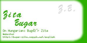 zita bugar business card